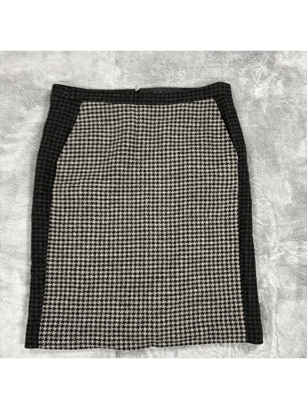 J Crew The Pencil Skirt Womens 4 Black White Houndstooth Lined Career
